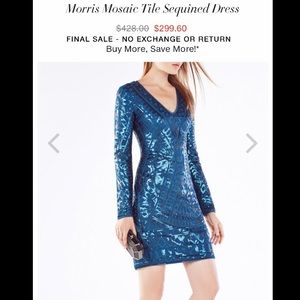 BCBGMAXAZRIA MORRIS SEQUINED DRESS